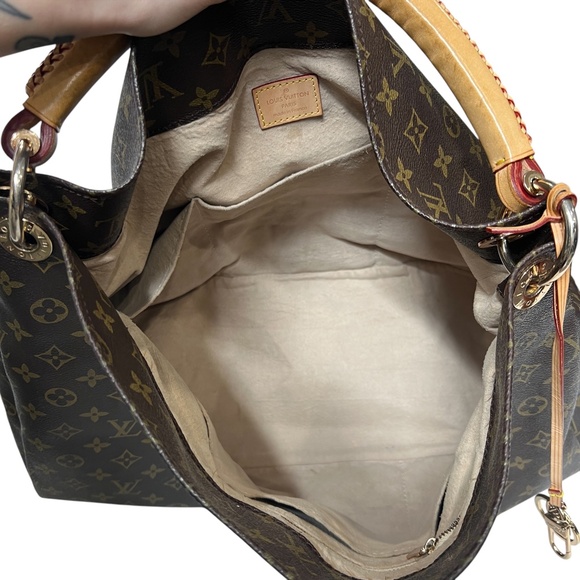 $2400 LOUIS VUITTON 2022 Brown Monogram Canvas Leather Artsy MM Tote Bag - Picture 8 of 13